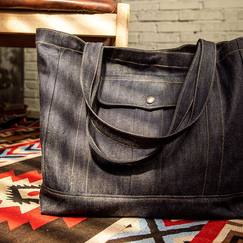 STD 02 Size 54 * 39 *11cm 14oz Thick Raw Denim Super Top Quality Heavy