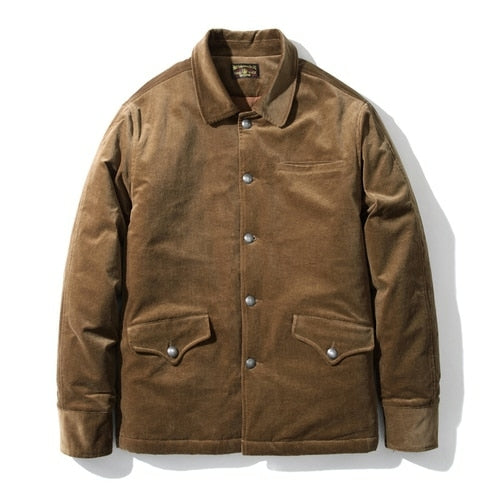 Men  Winter Coat Velvet Jacket French Safari Jacket