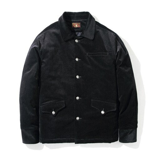Men  Winter Coat Velvet Jacket French Safari Jacket