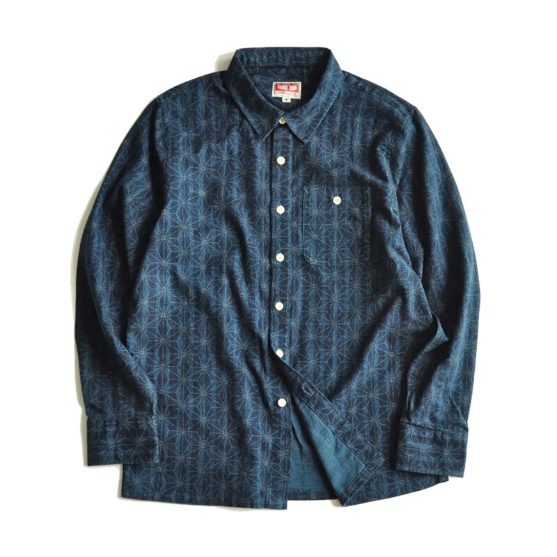 Men Shirts Button Up Shirt Japanese Fabric Longsleeve Shirt