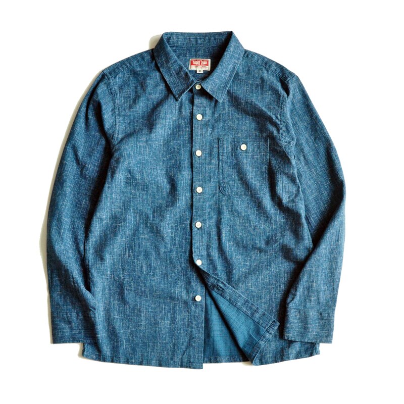 Men Shirts Button Up Shirt Japanese Fabric Longsleeve Shirt