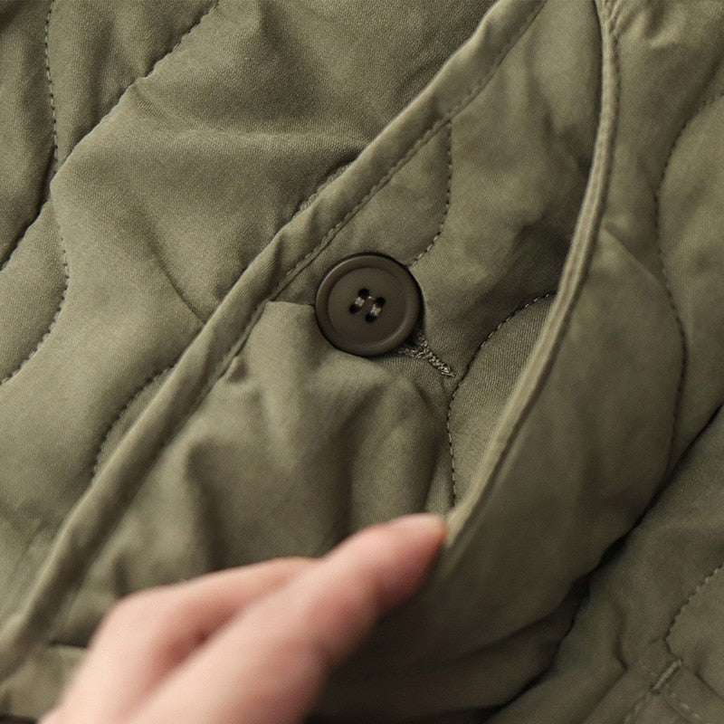 Mens Vintage Military Quilted Vest Men Cotton | Men's