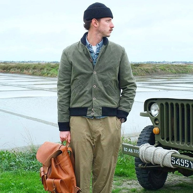 Military style tanker jacket