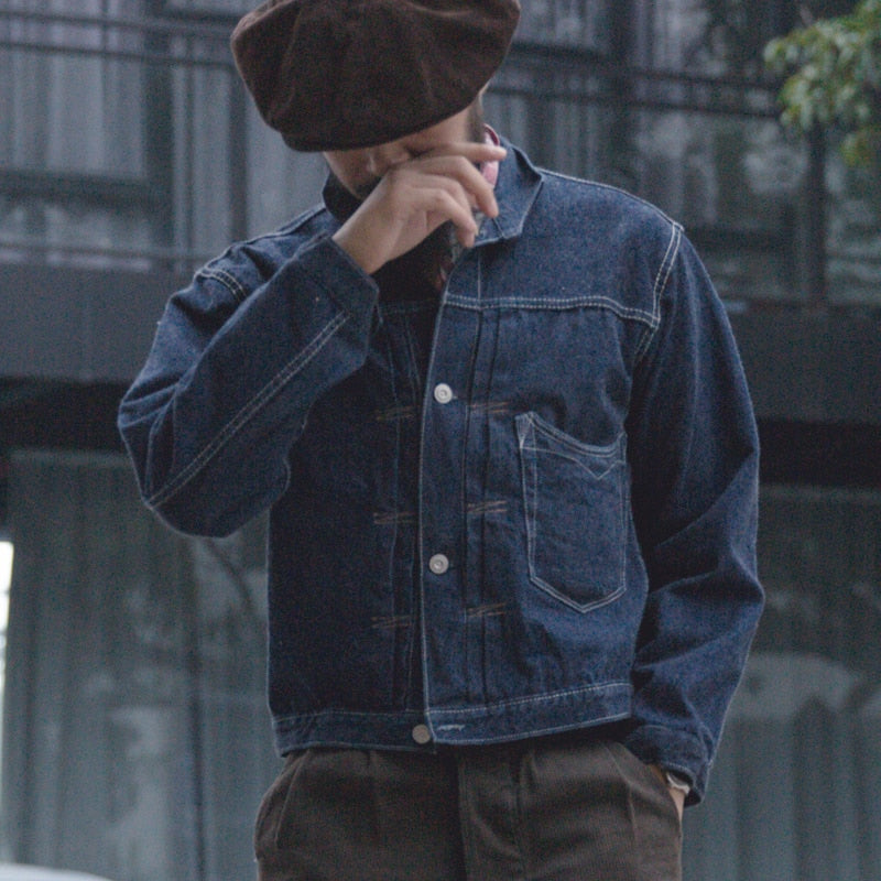 Vintage 876 Indigo 14.5 Oz Raw Denim Jacket
