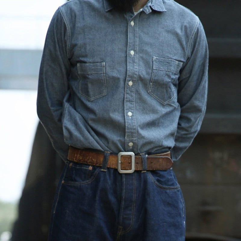 Denim Vintage Blue Work Shirt