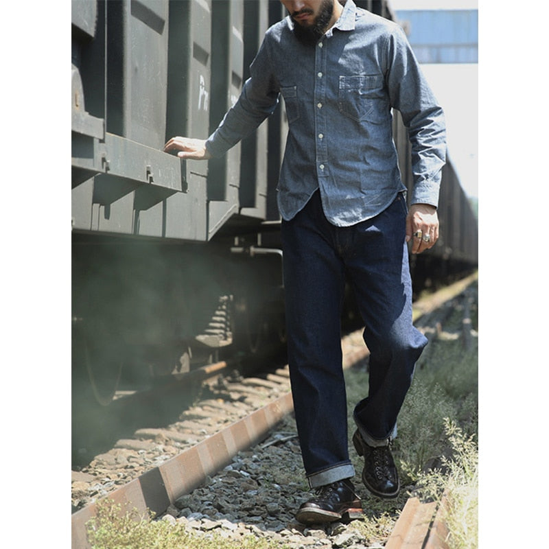 Denim Vintage Blue Work Shirt